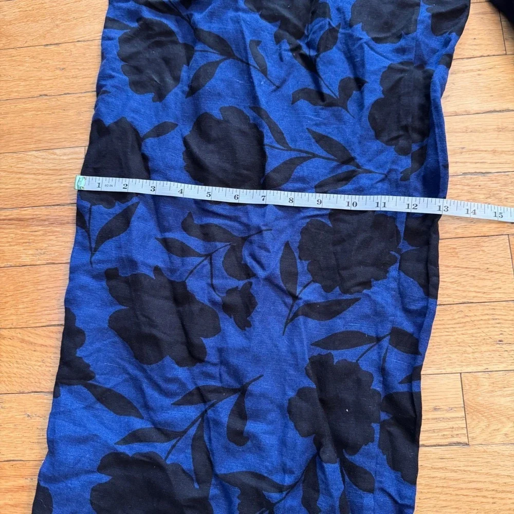 Kate Spade Target Blue Black Floral One Shoulder Bow Jumpsuit Size 14 NWT